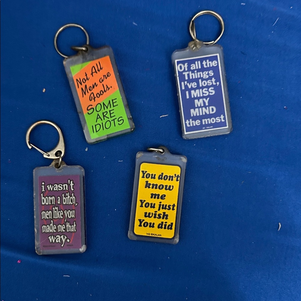 Colorful Quote Keychains Set